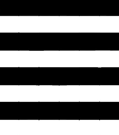 Alternance de lignes noires et blanches.